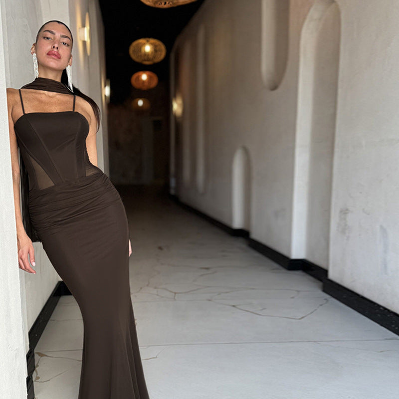 Damen Elegantes Abendkleid mit raffinierten Cut-Out-Details und figurformendem Design Drune