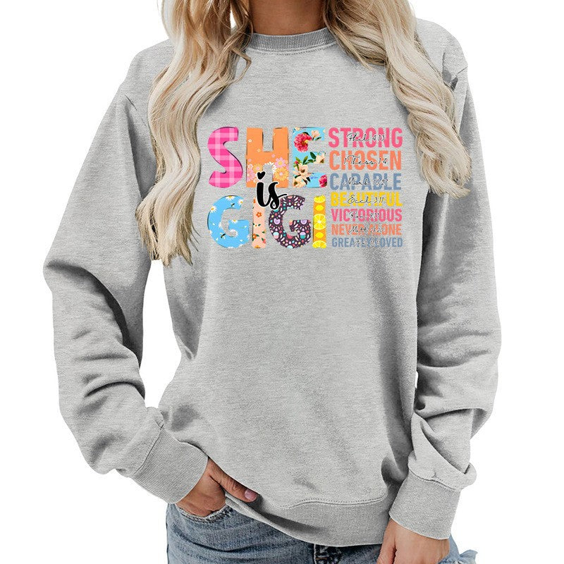 Damen Sweatshirt mit inspirierendem Text-Design Drune