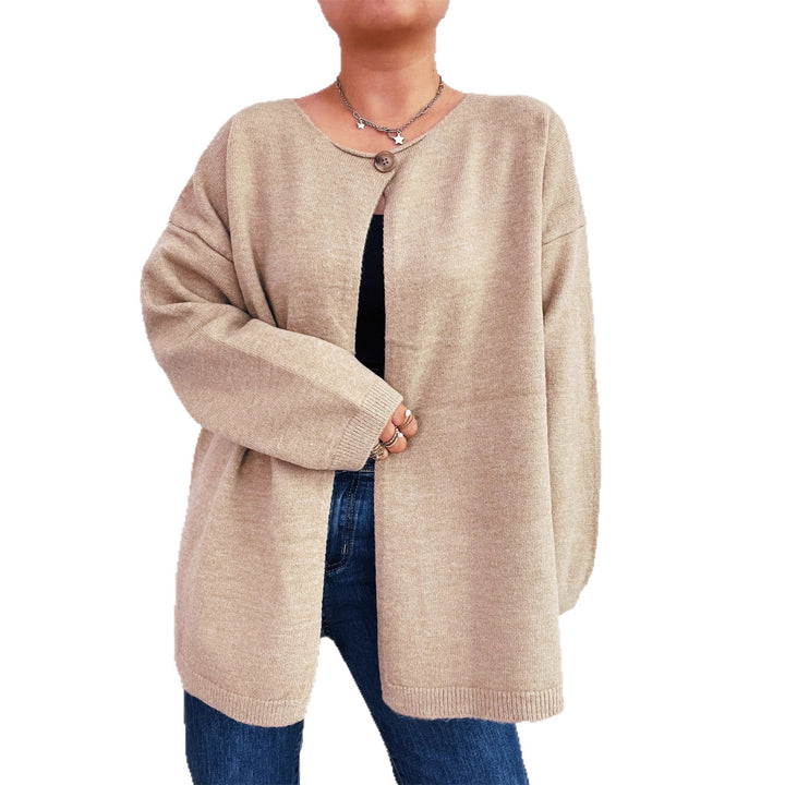 Damen lässiger Strickcardigan mit offenem Schnitt und weichen Materialien Drune
