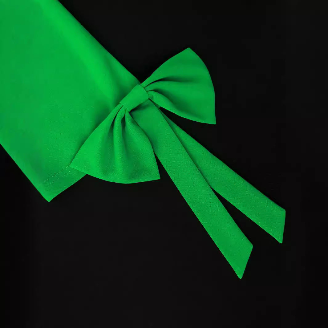 Damen Falten Kleid mit eleganter Kragen- und Ärmelgestaltung Drune
