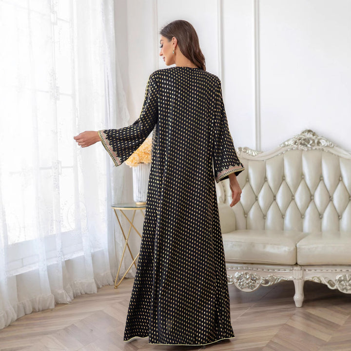 Damen Kaftankleid mit eleganter Schnürung und ärmellosem Design Drune