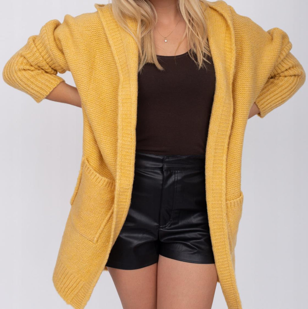 Damen Strickjacke mit Kapuze Drune