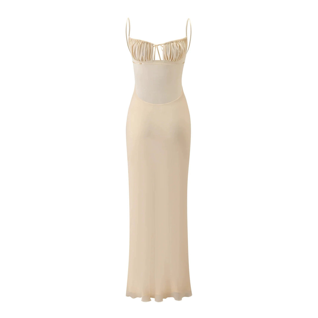 Damen Elegantes Maxi-Kleid mit Spitzendetails und raffiniertem Schnitt Drune