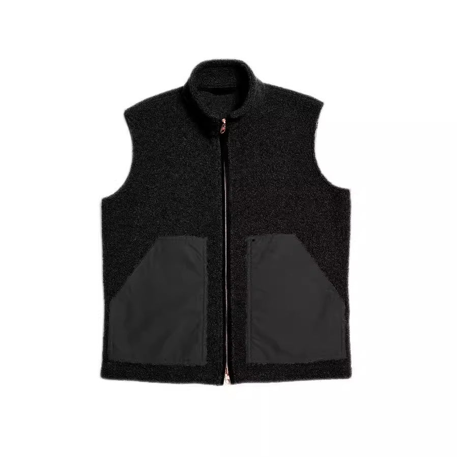 Herren kuschelige Fleecejacke mit hohem Kragen Drune