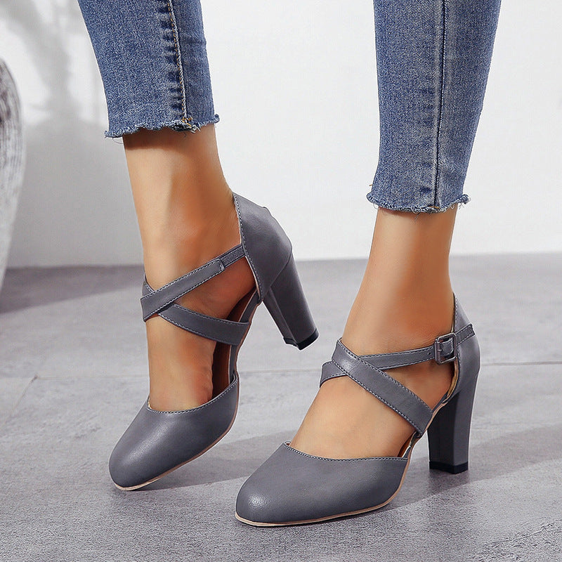 Damen Elegante High Heels mit modischem Riemchen-Design Drune
