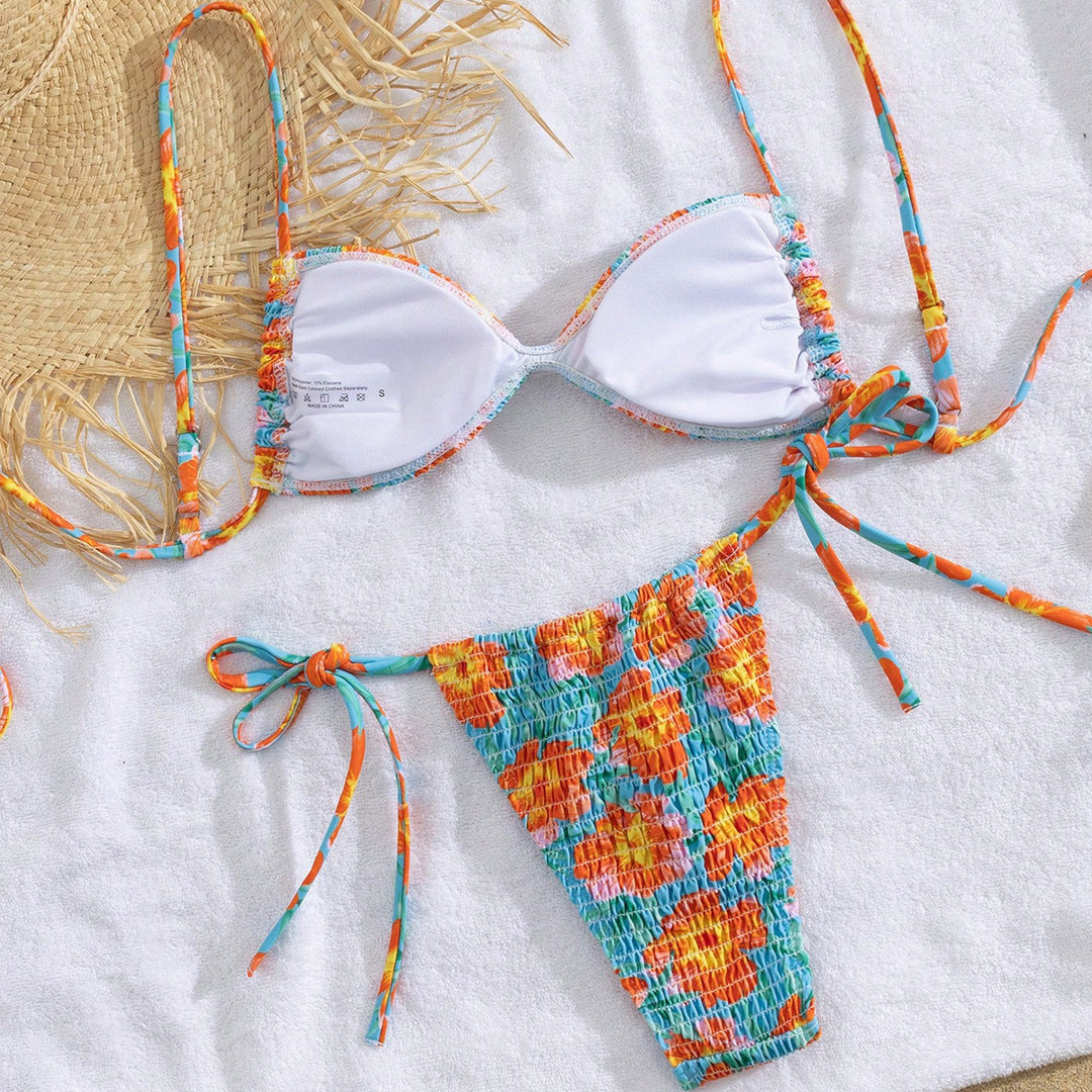 Damen Triangel-Bikini im lässigen Shabby-Chic-Stil Drune