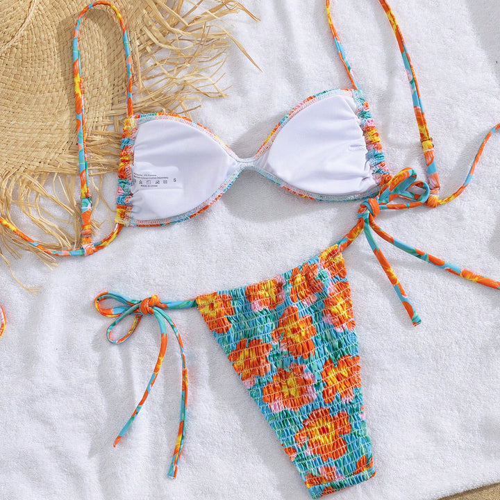 Damen Triangel-Bikini im lässigen Shabby-Chic-Stil Drune