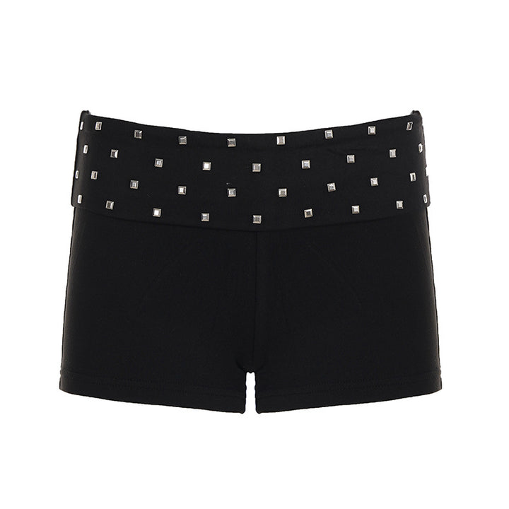 Damen Shorts mit glitzerndem Strassband Drune