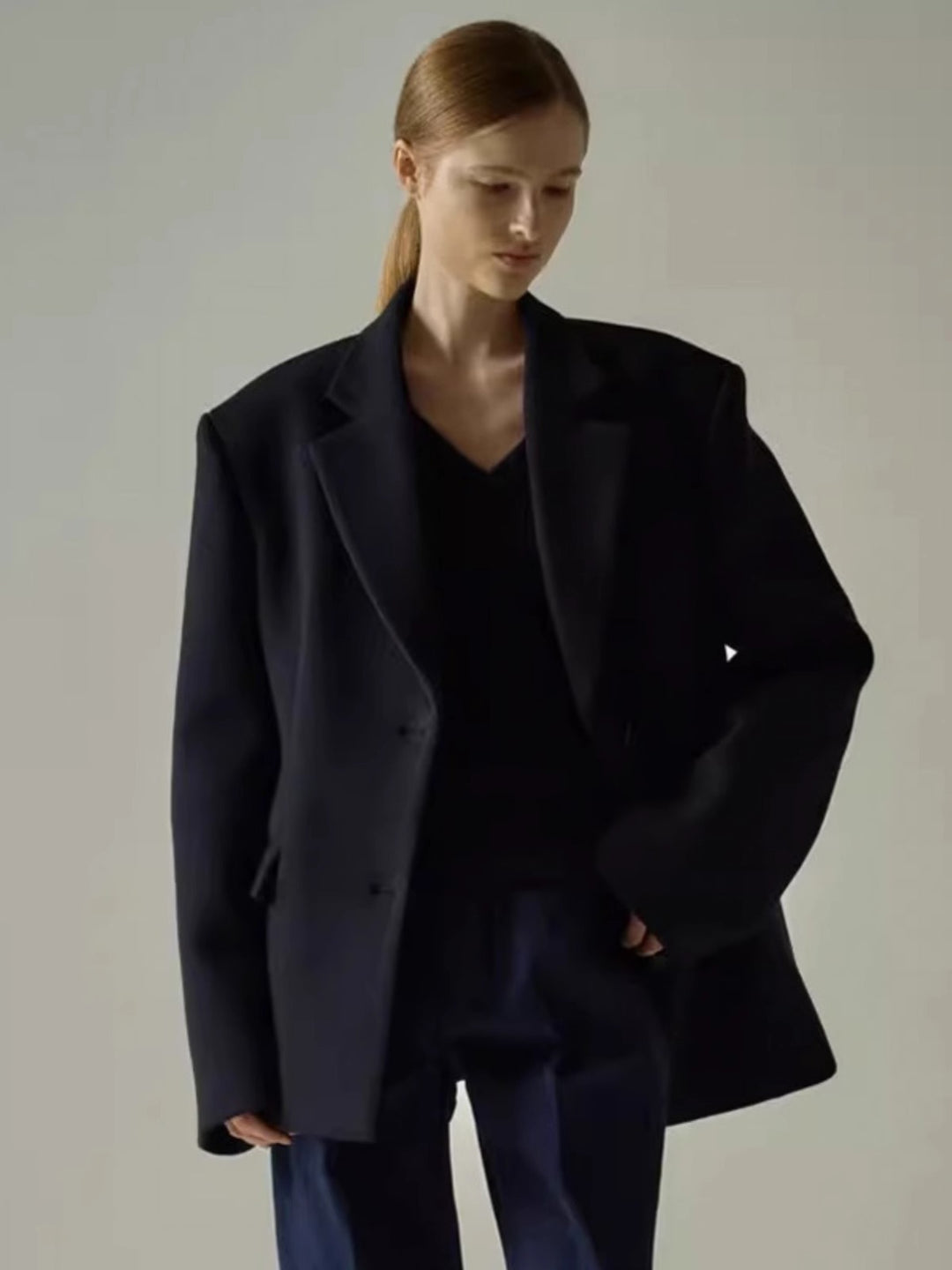 Damen eleganter Oversize-Blazer mit raffinierter Innenjacke Drune
