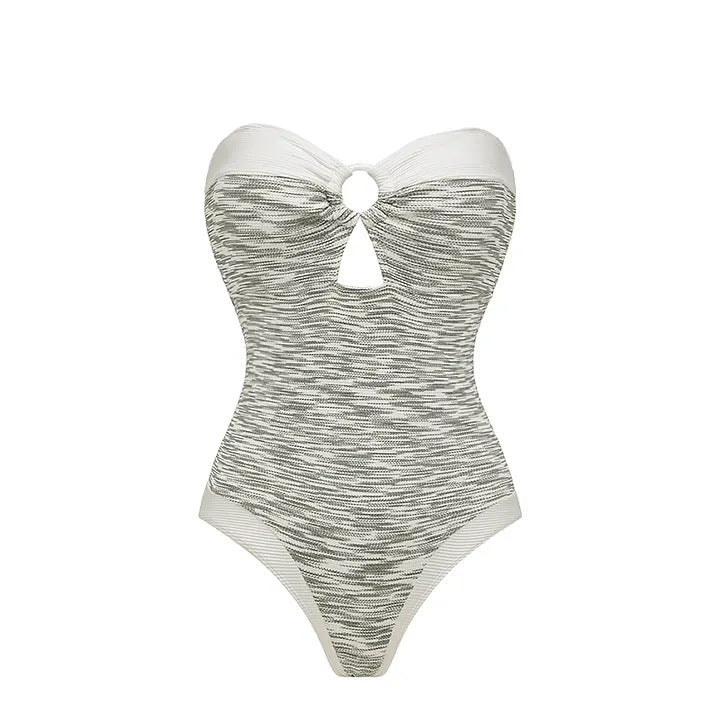 Damen Bikini-Set mit hochtailliertem Höschen und modischem Oberteil Drune