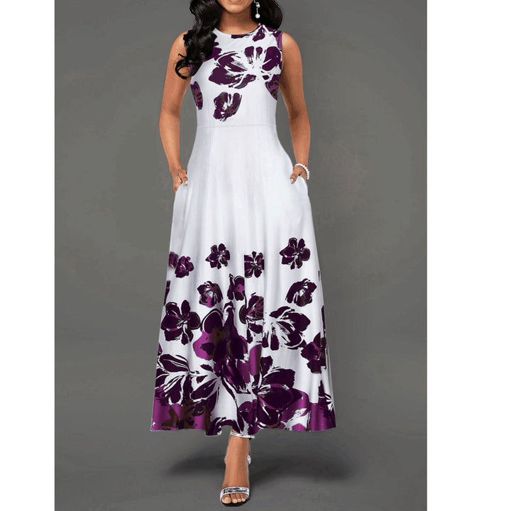 Damen Maxikleid mit floralem Print und praktischen Taschen Drune