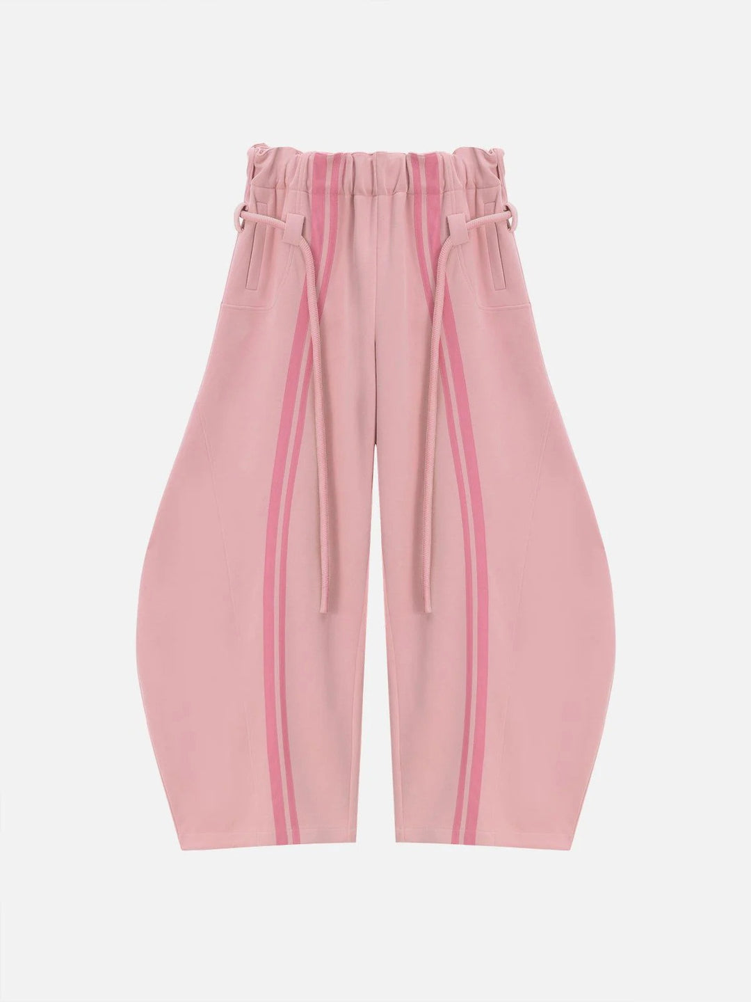 Damen lässige Sporthose mit elastischem Bund und stylischen Streifen Drune