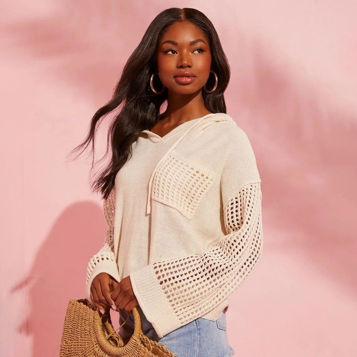 Damen luftige Strickpullover Drune