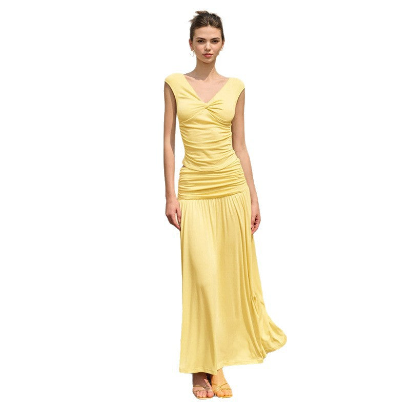 Damen Maxikleid mit raffiniertem Rüschendesign und taillierter Passform Drune