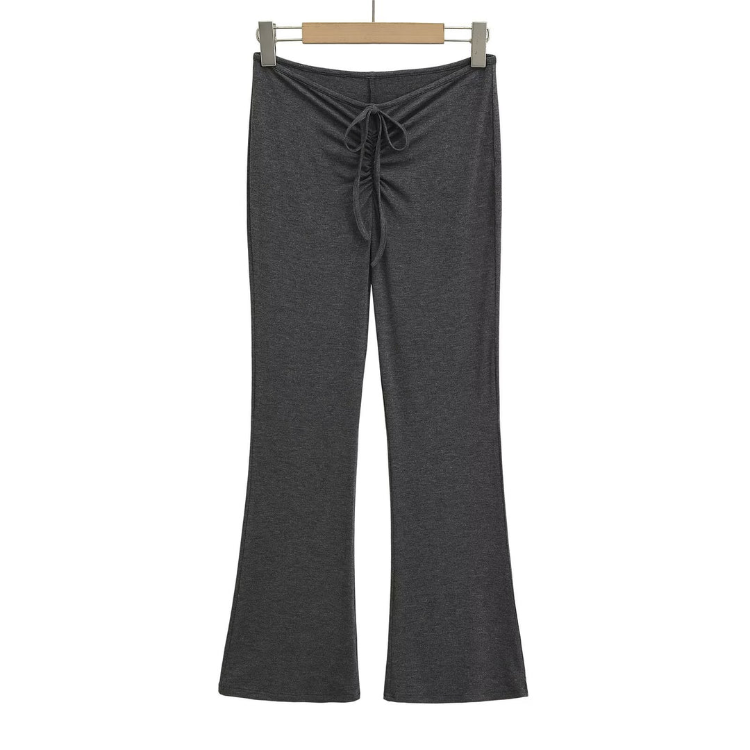 Damen Leggings mit verstellbarem Taillenzug und schickem Flared-Schnitt Drune