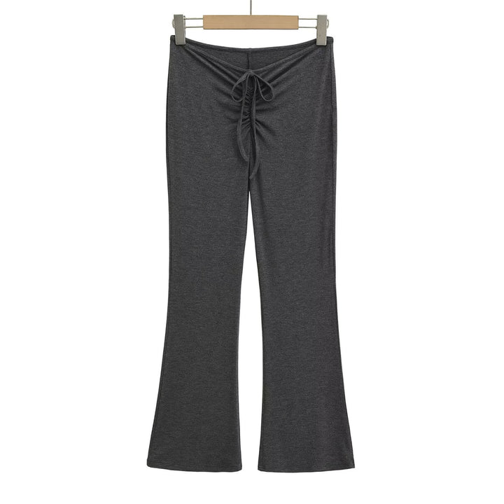 Damen Leggings mit verstellbarem Taillenzug und schickem Flared-Schnitt Drune