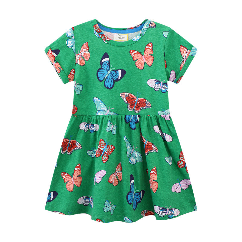 Mädchen Sommerkleid mit lebhaftem Schmetterlingsdesign Drune