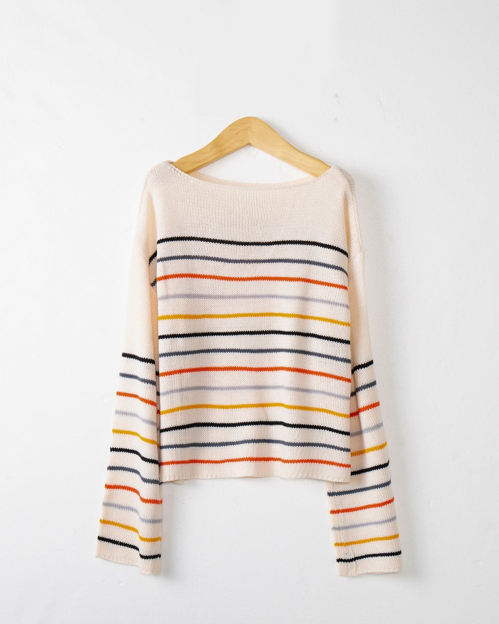 Damen Oversized Streifenpullover aus weichem Material mit weitem Schnitt Drune