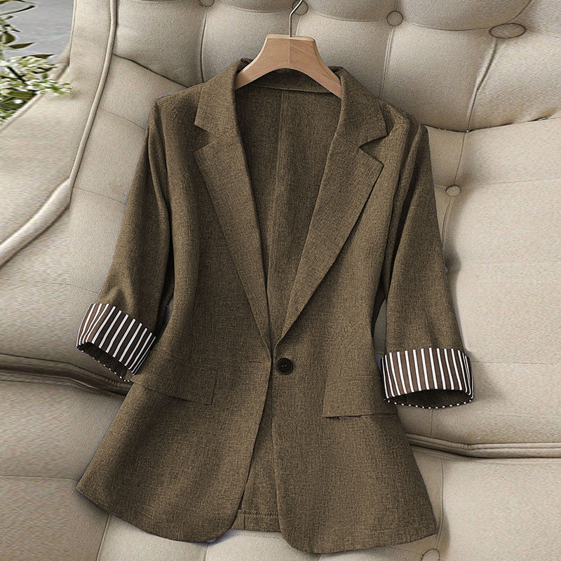 Damen modischer Blazer mit strukturierten Ärmeln Drune
