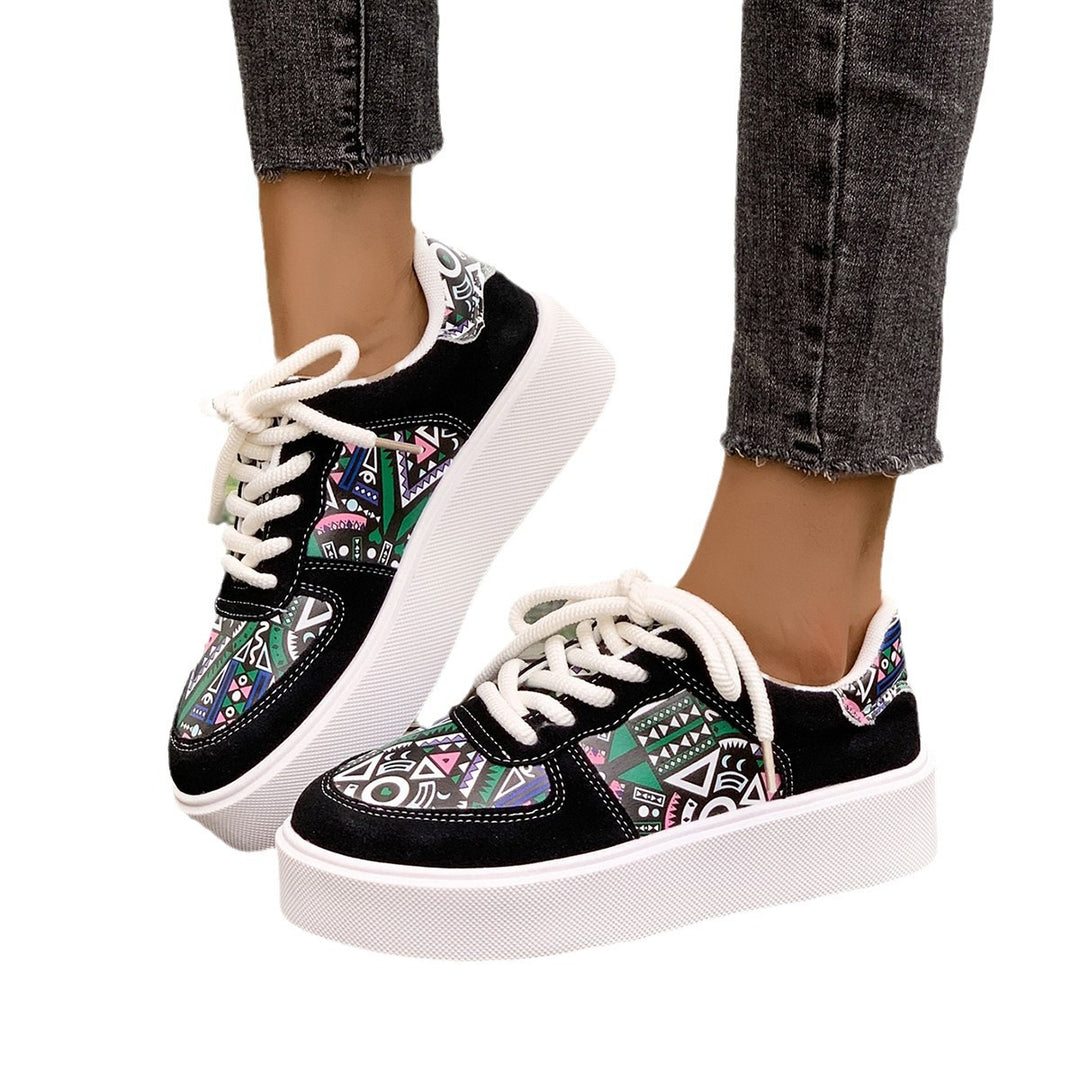 Damen modische Plateau-Sneaker mit auffälligem Design Drune
