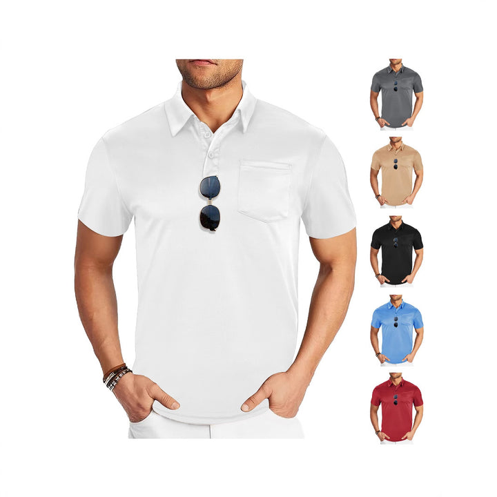 Herren nan funktionales Polohemd mit Brusttasche und atmungsaktiver Meshstruktur Drune