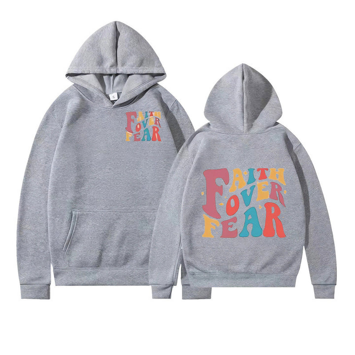 Damen Kapuzenpullover mit kreativem Schriftzug und weichem Innenfleece Drune