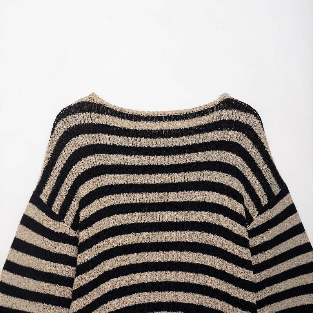Damen Strickpullover mit stilvollem Streifendessin und weichem Material Drune