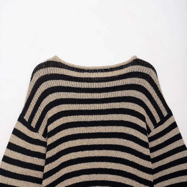 Damen Strickpullover mit stilvollem Streifendessin und weichem Material Drune