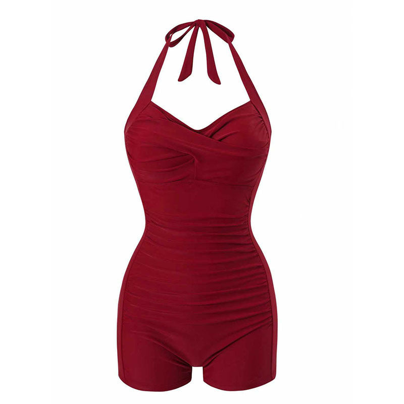 Damen Einteiler Badeanzug mit halterneck Design und moderner Passform Drune