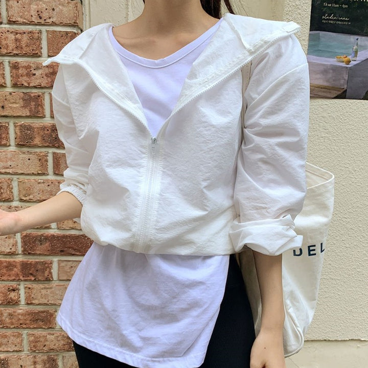 Damen leichte funktionale Kapuzenjacke Drune