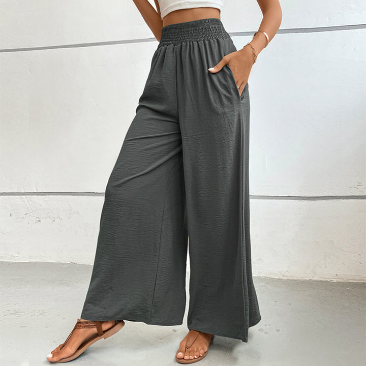 Damen Weit geschnittene Sommerhose mit elastischem Bund Drune