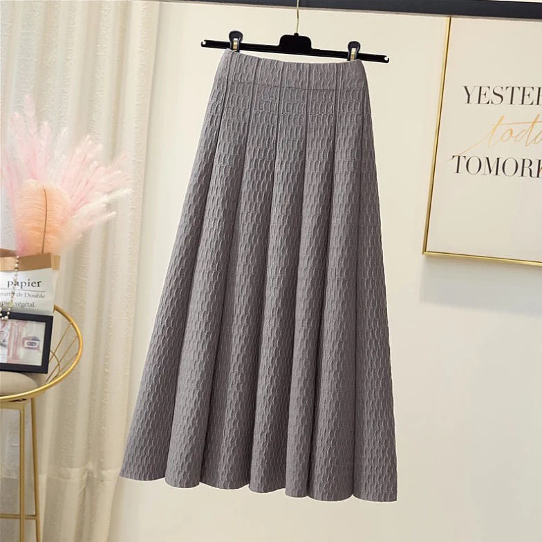 Damen Eleganter weit geschnittener Midirock Drune