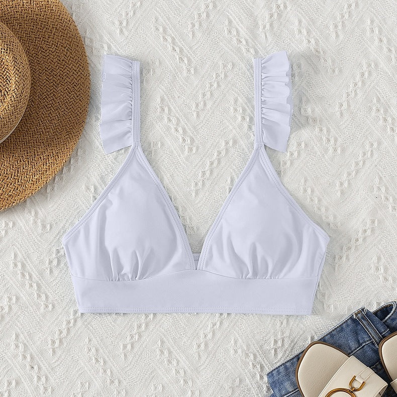 Damen Triangel-Bikinioberteil mit Rüschendetails Drune