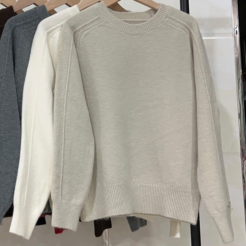 Damen Grobstrickpullover mit weitem Schnitt und Sanfter Textur Drune