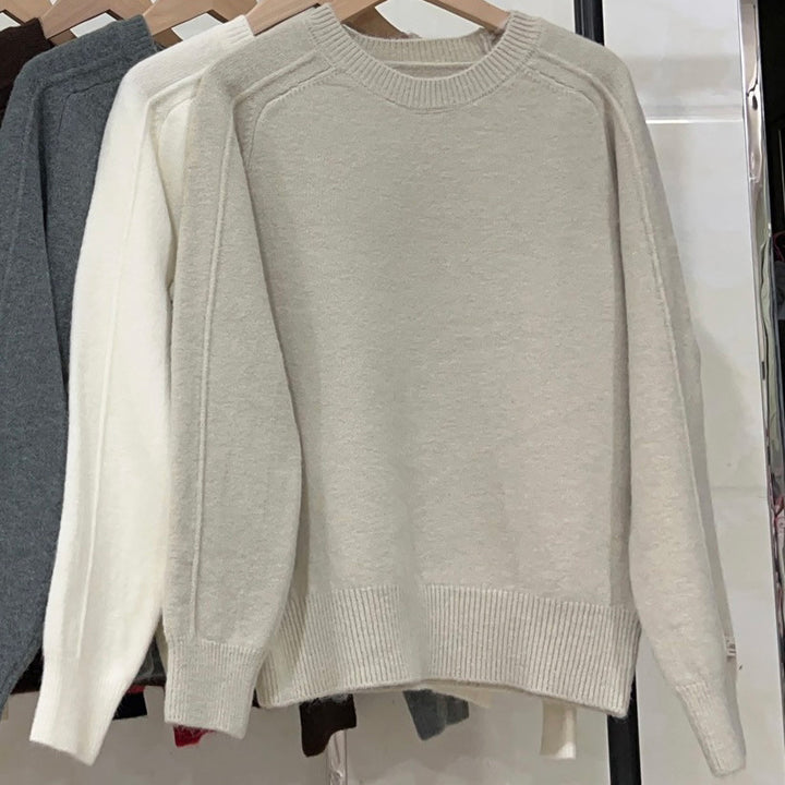 Damen Grobstrickpullover mit weitem Schnitt und Sanfter Textur Drune