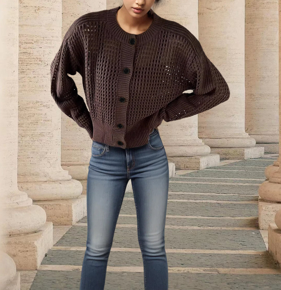 Damen luftiger Strickcardigan Drune