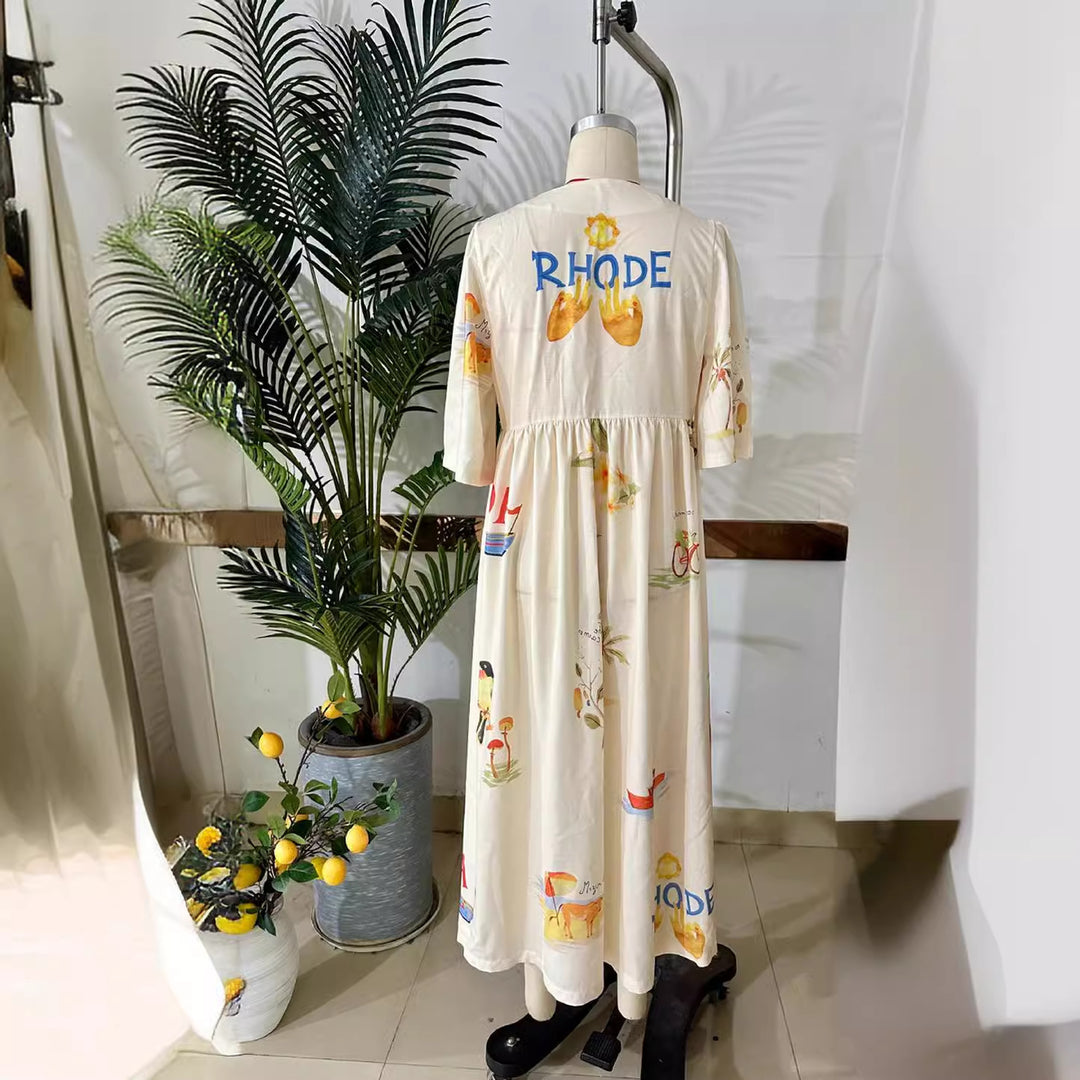 Damen Sommerkleid mit floralem Design Drune
