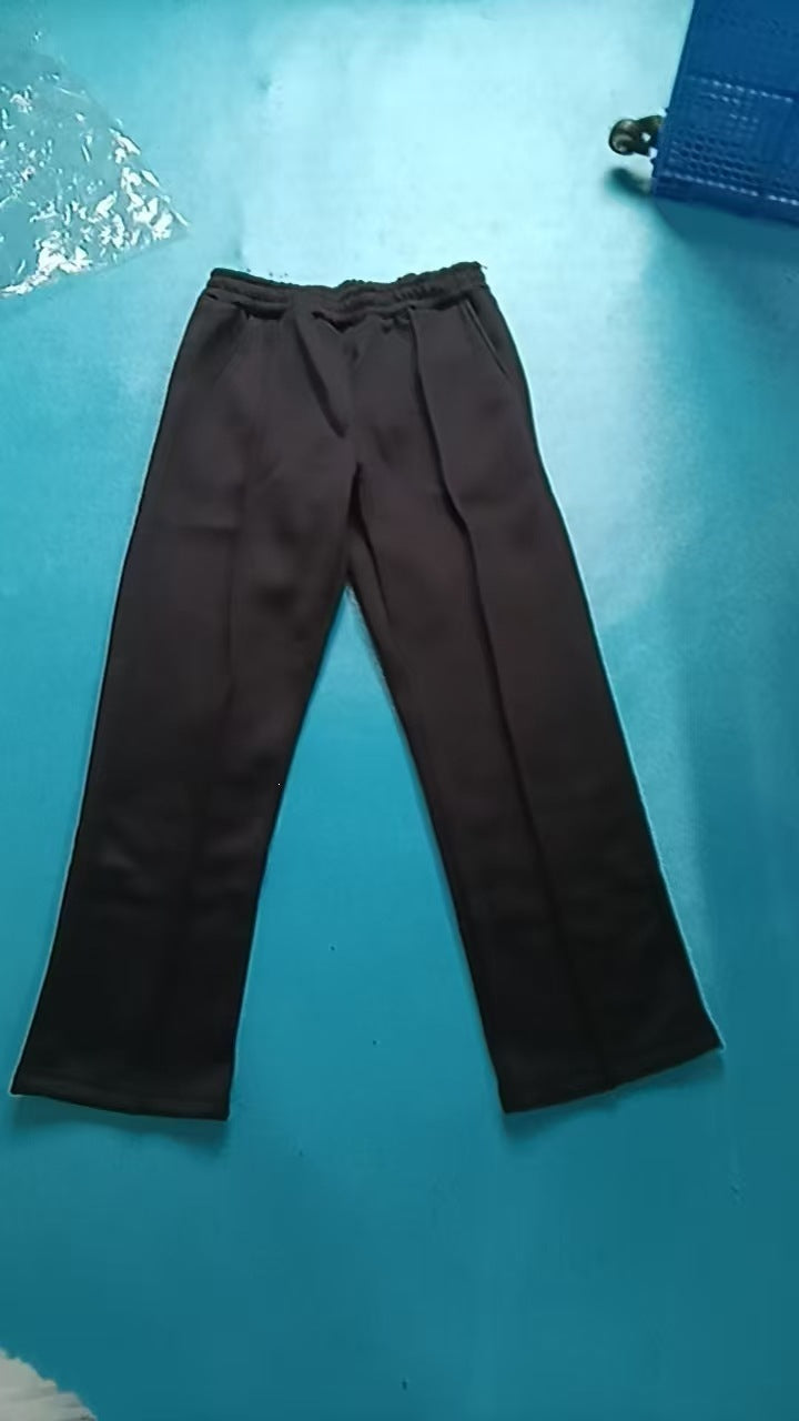 Damen nan komfortable High-Waist Jogginghose mit Kordelzug und tiefen Eingrifftaschen Drune