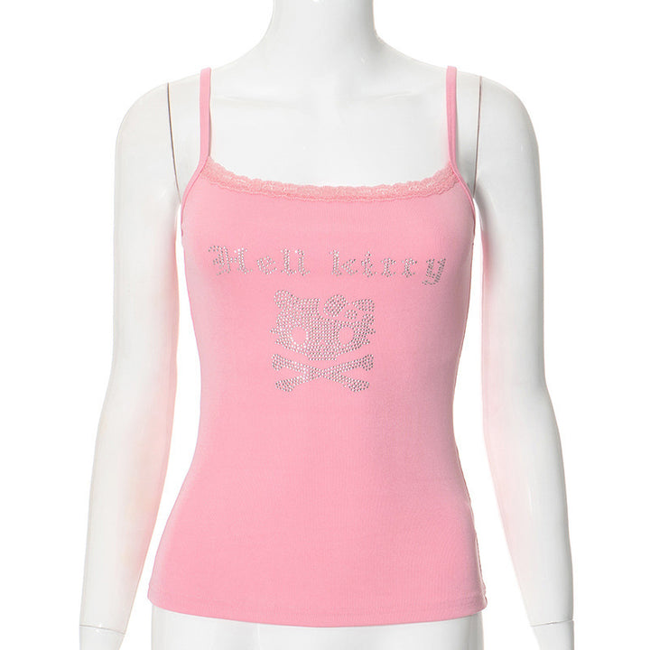 Damen Funktionsshirt mit attraktivem Spitzenbesatz und kreativem Druck Drune