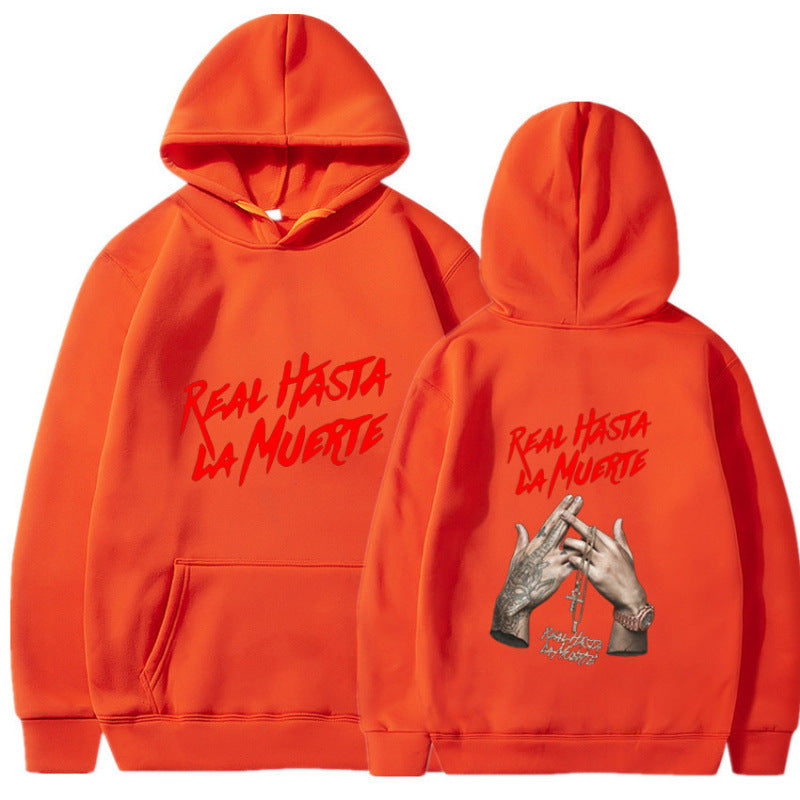 Damen Kapuzensweater mit auffälligem Schriftzug in urbanem Stil Drune
