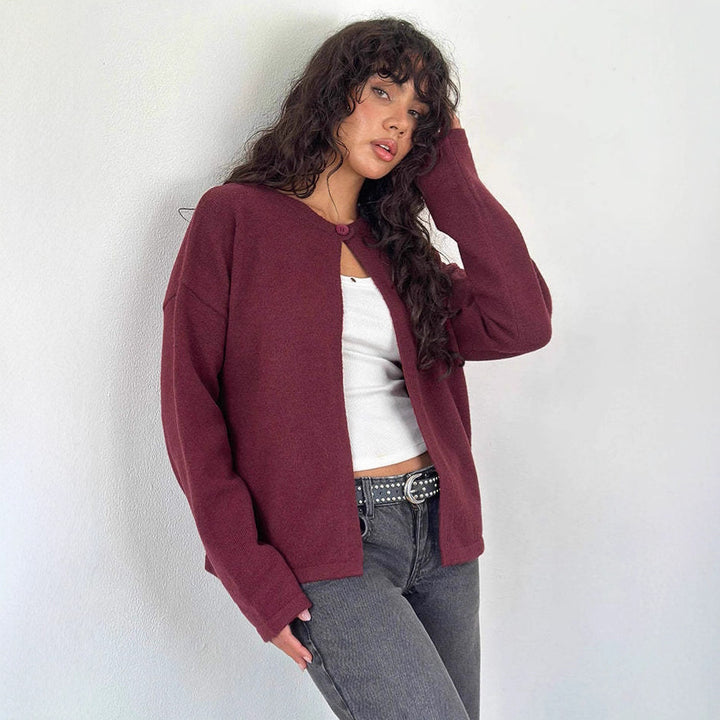 Damen Strickjacke mit praktischen Knopfdetails und lässigem Schnitt Drune