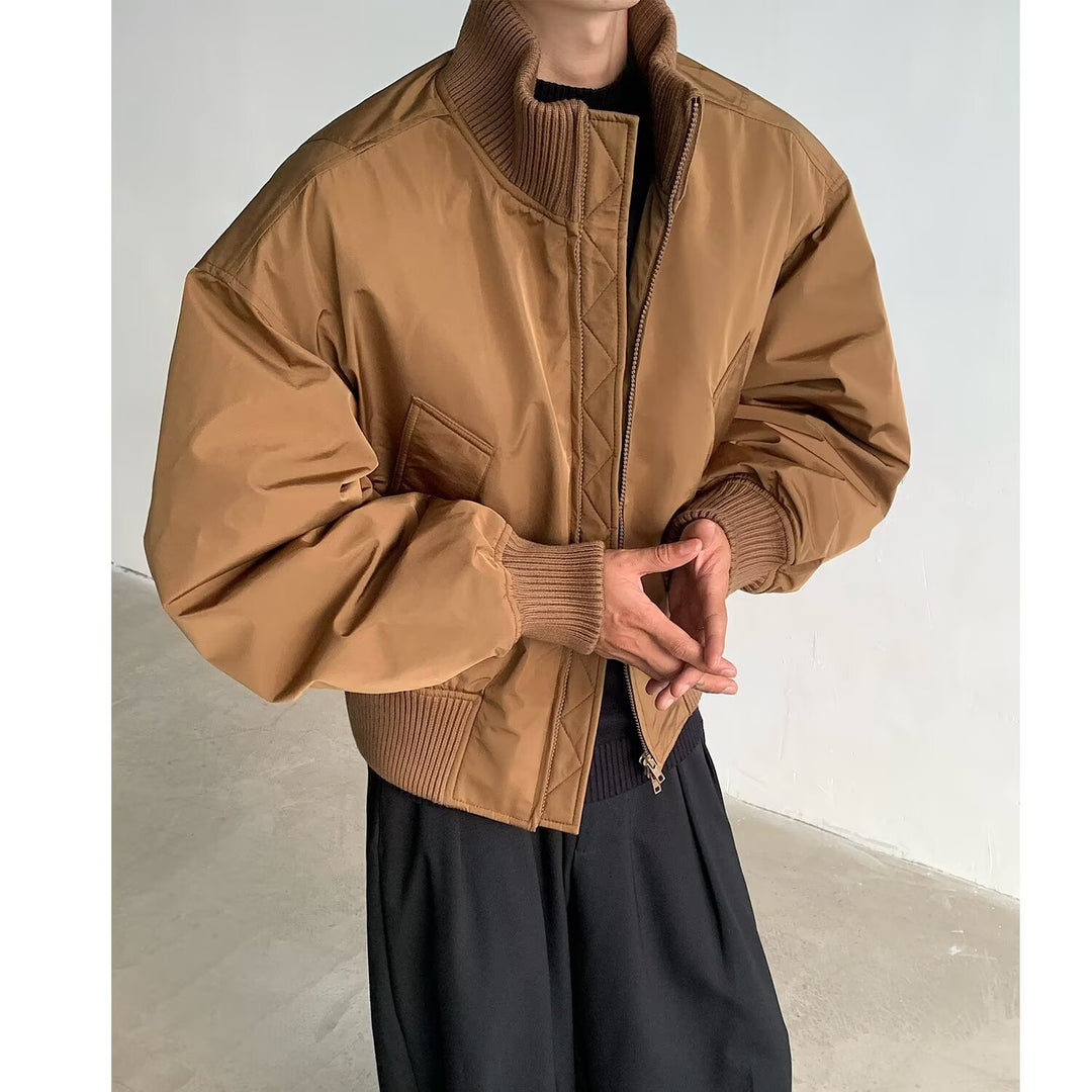 Herren stylische Bomberjacke mit elastischen Bündchen und weichem Innenfutter Drune