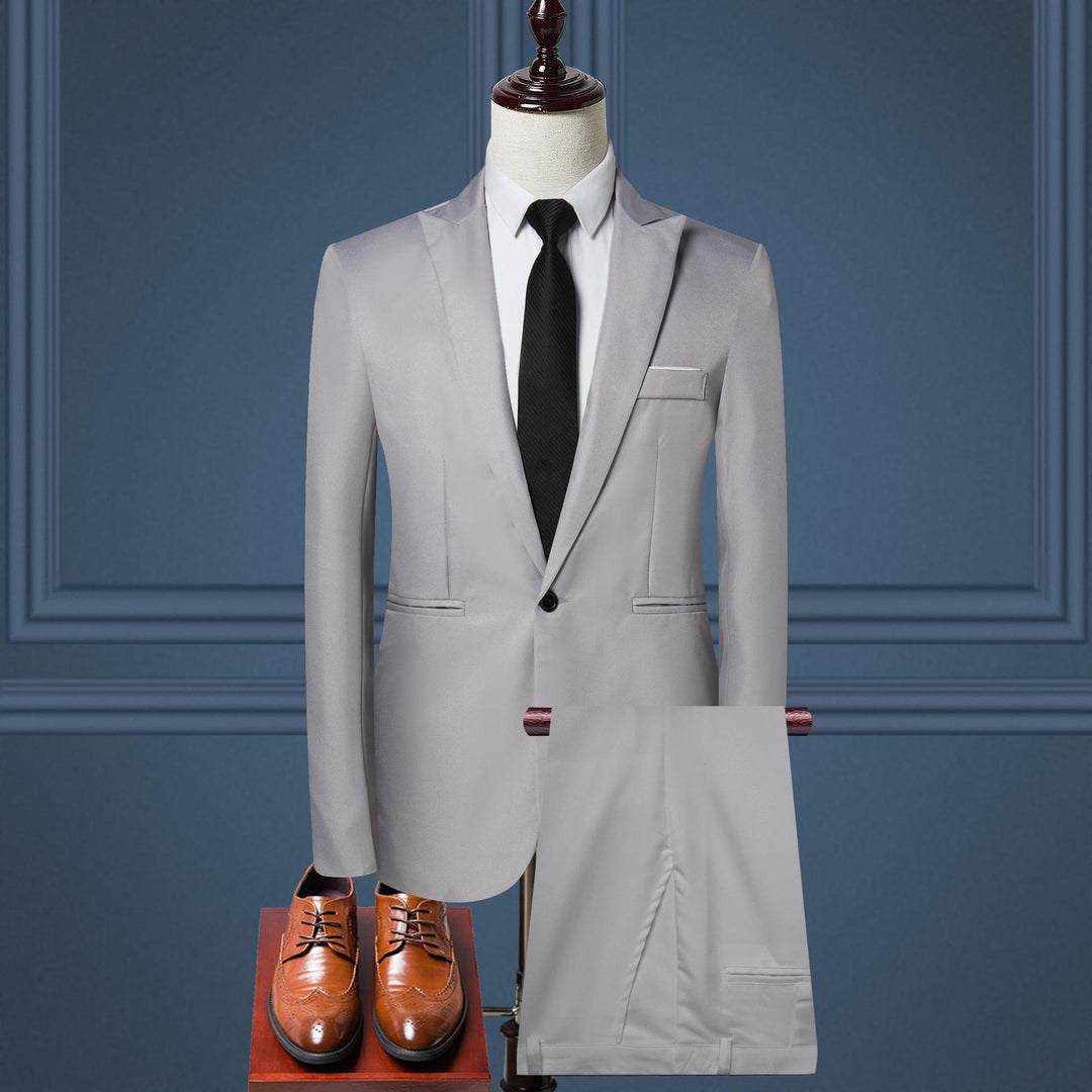Herren nan schlanker Businessanzug mit tailliertem Sakko und Chino-Hose Drune