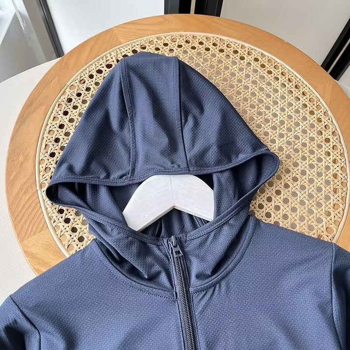 Damen funktionale Kapuzenjacke mit atmungsaktiver Netzstruktur Drune