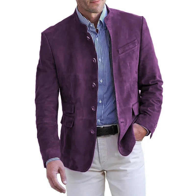 Herren elegante Wildlederjacke Drune
