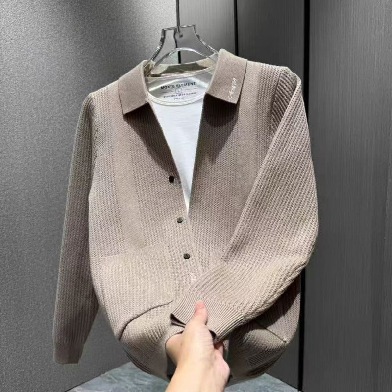 Herren elegante Strickjacke mit praktischen Taschen und stylischem Schnitt Drune