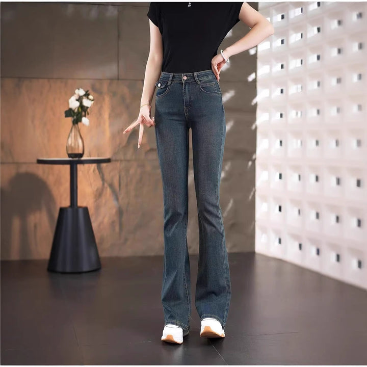 Damen High-Waist Bootcut Jeans mit eleganter Passform Drune