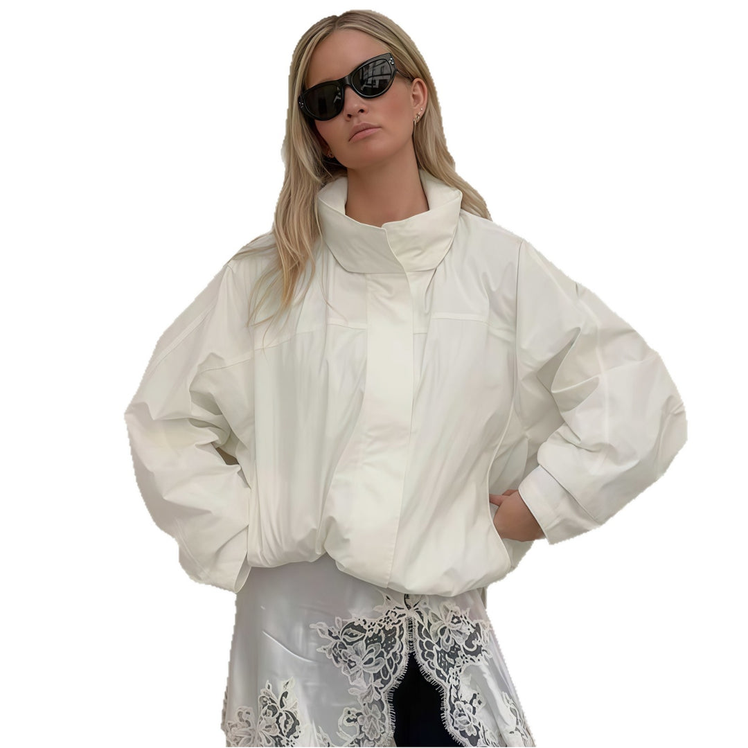 Damen Funktionale Oversized-Jacke mit hohem Kragen und innovativem Design Drune