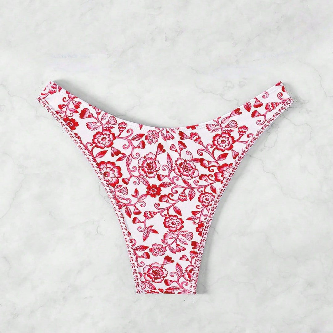 Damen Leopardenmuster Bikini-Set mit verstellbaren Trägern Drune