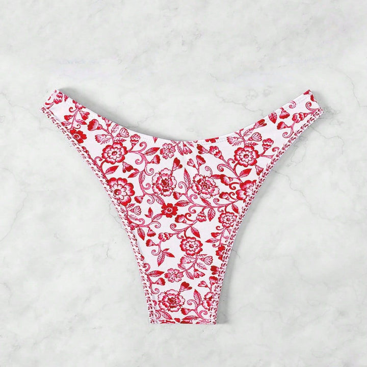 Damen Leopardenmuster Bikini-Set mit verstellbaren Trägern Drune